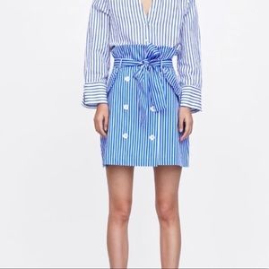 ZARA High Waisted Stripped Skirt